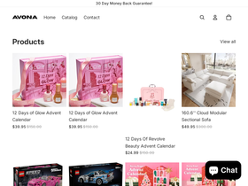 Shop Avona website screenshot