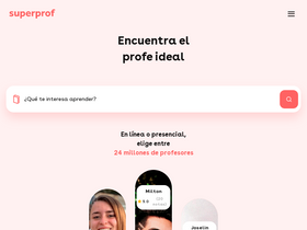 'superprof.cl' screenshot
