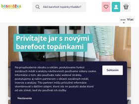 'bosonozka.sk' screenshot