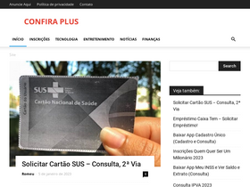 'confiraplus.com' screenshot