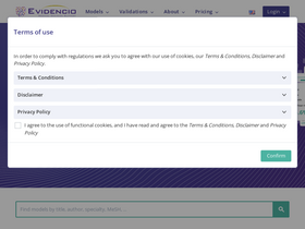 'evidencio.com' screenshot