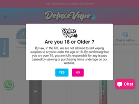 DeluxeVapeCo homepage screenshot
