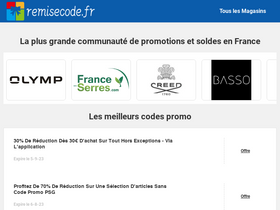 'remisecode.fr' screenshot