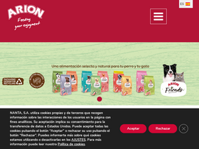 'arion-petfood.es' screenshot