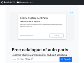 'partinfo.org' screenshot