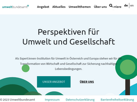 'umweltbundesamt.at' screenshot
