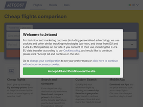 'jetcost.ie' screenshot