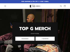 tate-merch.com homepage screenshot