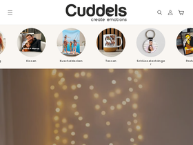 Cuddels homepage screenshot