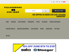 'tillsonburggunshop.com' screenshot