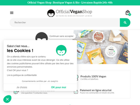 'officialveganshop.com' screenshot