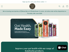 Moocha Kombucha homepage screenshot