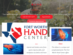 'fortworthhandcenter.com' screenshot