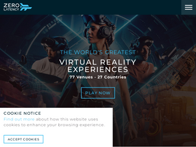 'zerolatencyvr.com' screenshot