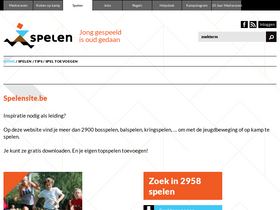 'spelensite.be' screenshot