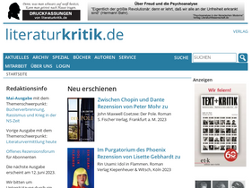 'literaturkritik.de' screenshot