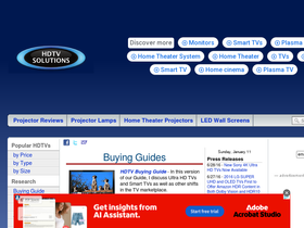 'hdtvsolutions.com' screenshot