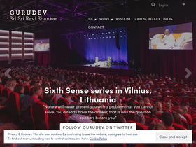 'srisriravishankar.org' screenshot
