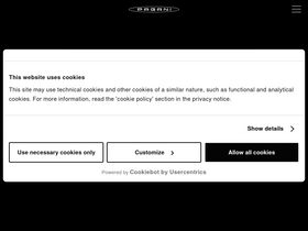 'pagani.com' screenshot