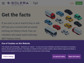 'hpi.co.uk' screenshot