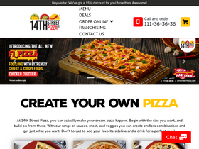 '14thstreetpizza.com' screenshot