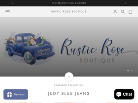 rusticroseboutique.net homepage screenshot