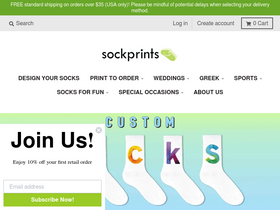 sockprints homepage screenshot