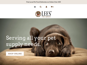 leespetsupply.com homepage screenshot
