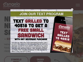 'dangelos.com' screenshot