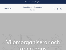mardashop.se homepage screenshot