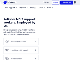 'hireup.com.au' screenshot