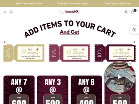 Beautynx website screenshot