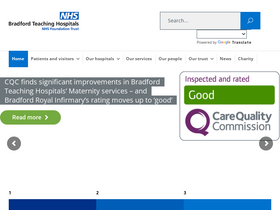 'bradfordhospitals.nhs.uk' screenshot