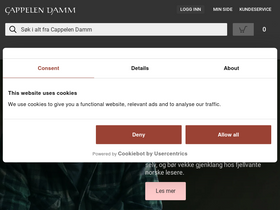 'cappelendamm.no' screenshot