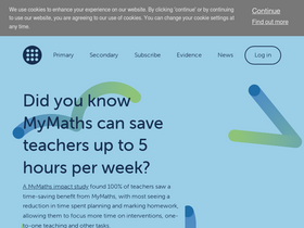 'mymaths.co.uk' screenshot