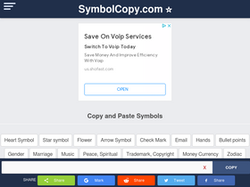 'symbolcopy.com' screenshot