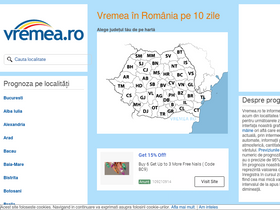 'vremea.ro' screenshot