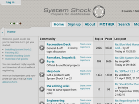 'systemshock.org' screenshot