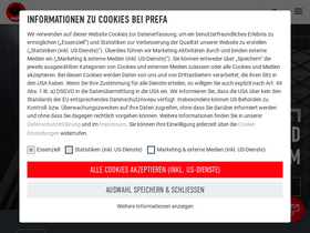 'prefa.de' screenshot