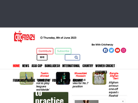 'cricfrenzy.com' screenshot