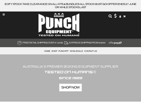 'punchequipment.com' screenshot