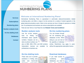 'numberingplans.com' screenshot