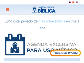 'clinicabiblica.com' screenshot