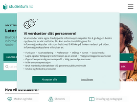 'studentum.no' screenshot