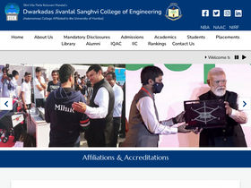 'djsce.ac.in' screenshot