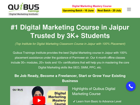 'quibustrainings.com' screenshot