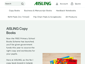 aislingstationery.com homepage screenshot
