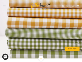Lullabee fabrics homepage screenshot