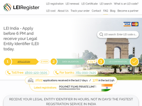 'legalentityidentifier.in' screenshot