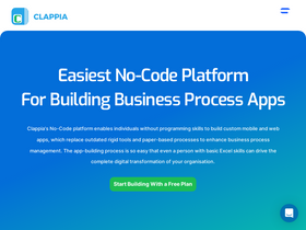 'clappia.com' screenshot